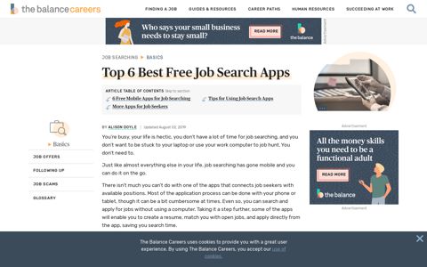 Top 6 Best Free Job Search Apps - The Balance Careers