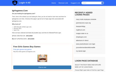 igirlsgames.com - Official Login Page [100% Verified] - Login 4 All