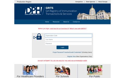 Georgia Registry of Immunization Transactions and Services