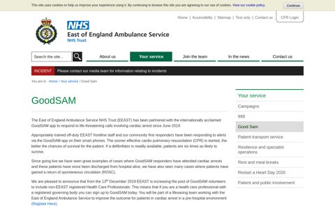 GoodSAM - East of England Ambulance Service
