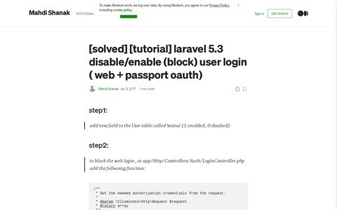 [solved] [tutorial] laravel 5.3 disable/enable (block) user login ...