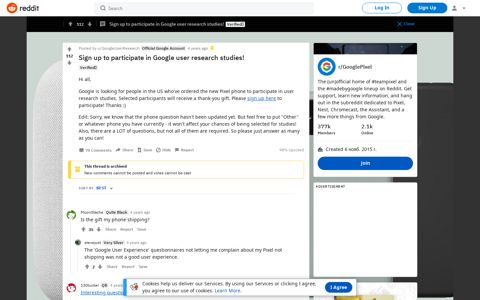 Sign up to participate in Google user research studies! - Reddit