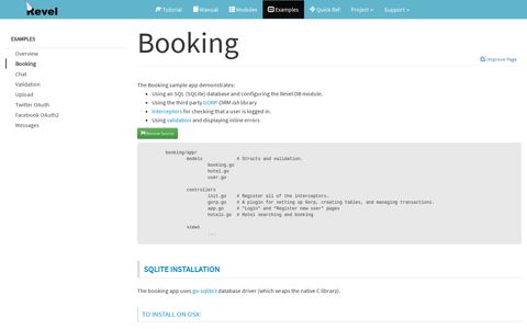 Booking | Revel - A Web Application Framework for Go!