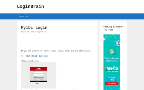 Myibc - Ibc Bank Online - LoginBrain