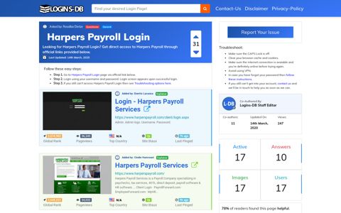 Harpers Payroll Login - Logins-DB