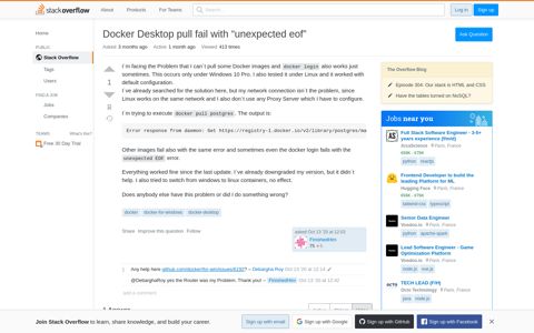 Docker Desktop pull fail with "unexpected eof" - Stack Overflow