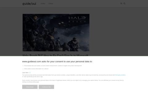 Halo: Reach DLC How to Fix Can't Sign In to Microsoft Account