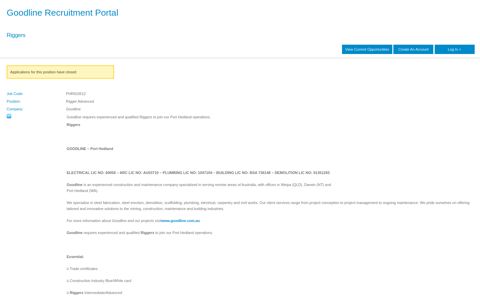 Goodline Recruitment Portal - Enable