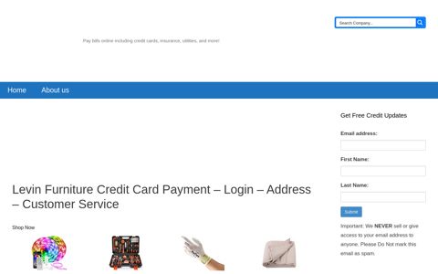 Levin Furniture Credit Card Payment - Login - Address ...