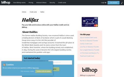 Use your Halifax credit card to pay bills on Billhop - Billhop