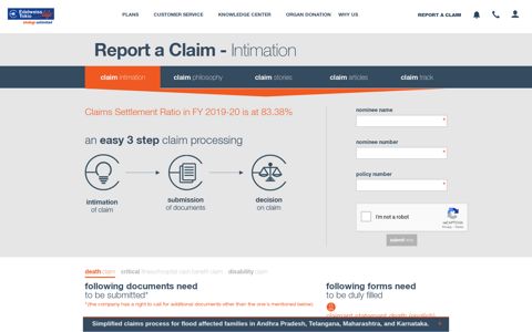 Report a Claim Online – Edelweiss Tokio Life
