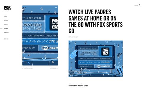Watch LIVE Padres games at home or on the go ... - FOX Sports