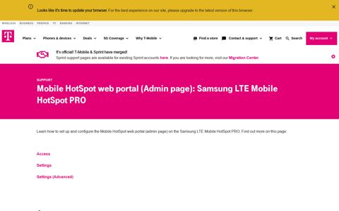 Mobile HotSpot web portal (Admin page): Samsung LTE ...