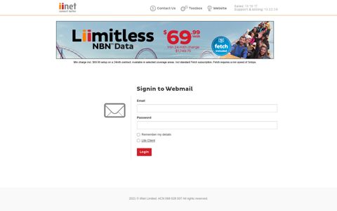 iiNet Webmail - Email Account - iiNet Australia
