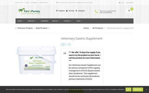 Veterinary Gastric Supplement – Farr & Pursey Equine