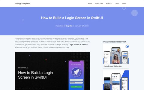How to Build a Login Screen in SwiftUI - iOS App Templates