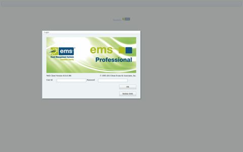 EMS Web Client - Login