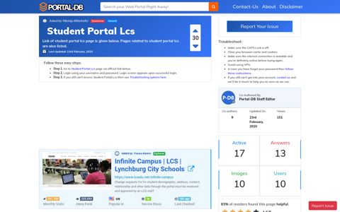 Student Portal Lcs