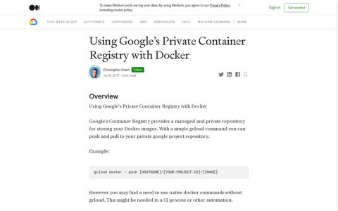 Using Google's Private Container Registry with Docker | by ...