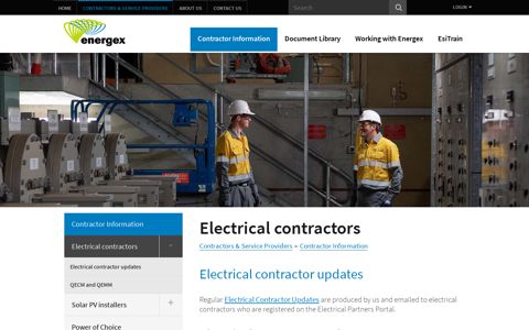 Electrical contractors - Energex