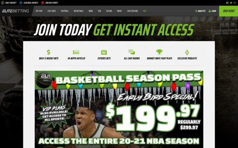 Join Today Get Instant Access - Elite Sports Betting