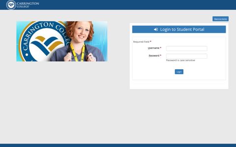 Login to Student Portal - Carrington Student Portal