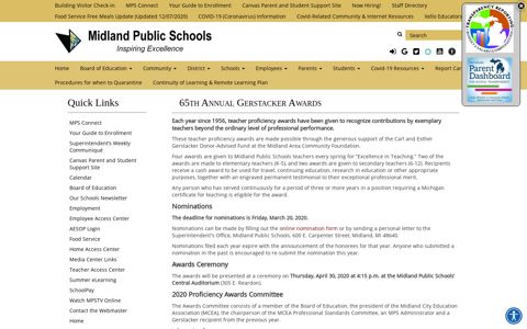 65th Annual Gerstacker Awards - Midland Public Schools