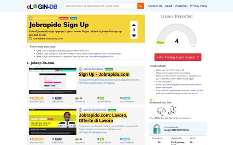 Jobrapido Sign Up - A database full of login pages from all ...