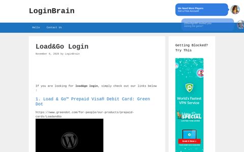 Load&Go - Load & Goâ„¢ Prepaid Visaâ® Debit Card: Green ...