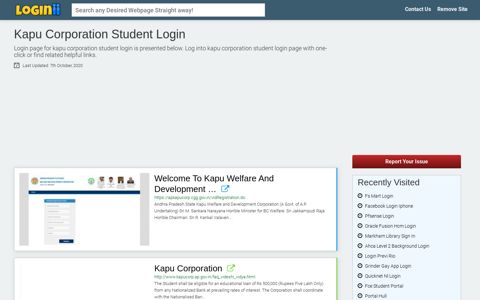 Kapu Corporation Student Login