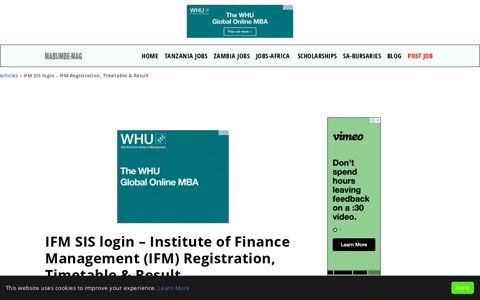 IFM SIS login - IFM Registration, Timetable & Result 2020 ...