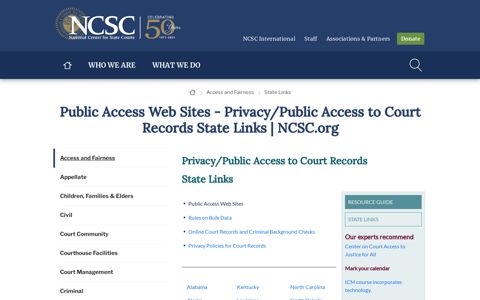 Public Access Web Sites - Privacy/Public Access to Court ...