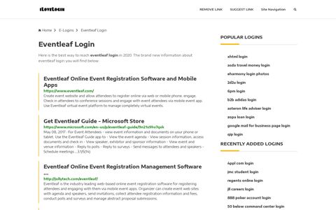 Eventleaf Login ❤️ One Click Access - iLoveLogin