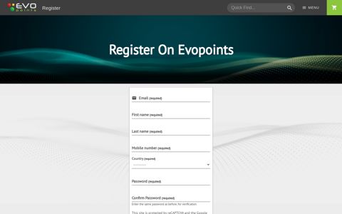 Register | Evopoints