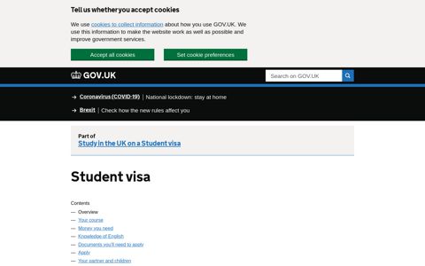Part of Study in the UK on a Student visa - Gov.uk