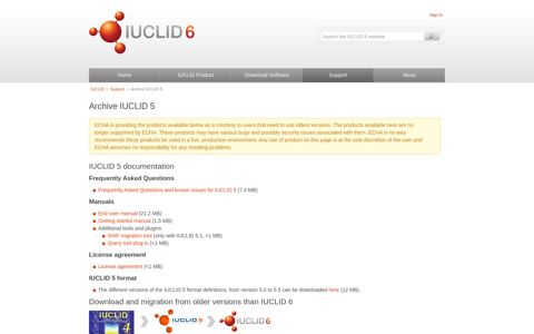 Archive IUCLID 5 - IUCLID
