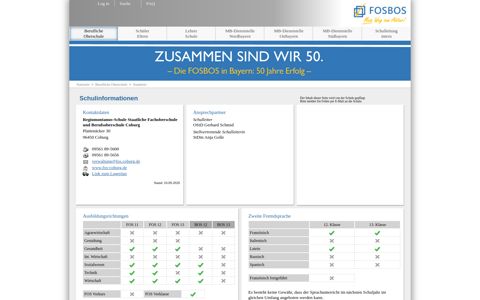 Detailansicht Schule - Berufliche Oberschule Bayern FOS ...