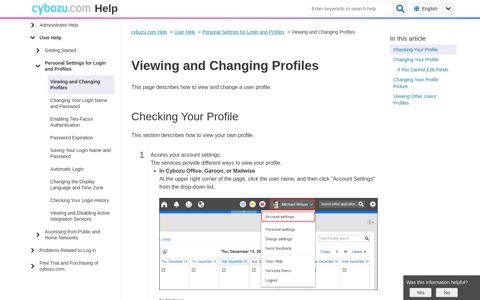 Viewing and Changing Profiles