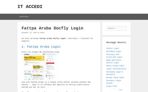 Fattpa Aruba Docfly Login - ItAccedi
