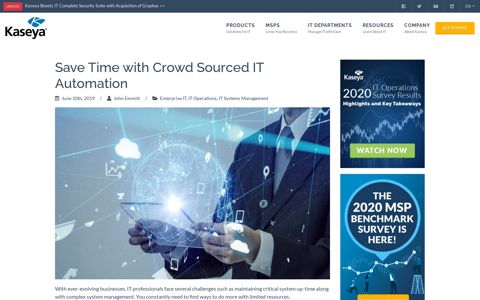 Save Time with Crowd Sourced IT Automation | Kaseya