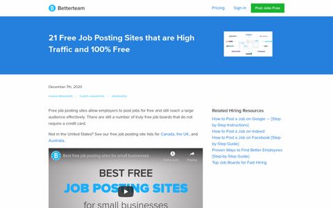 21 Free Job Posting Sites - High Traffic and 100% Free
