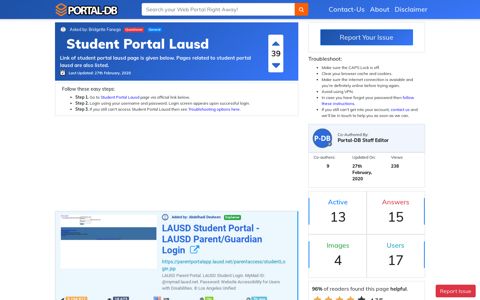 Student Portal Lausd - Portal Homepage