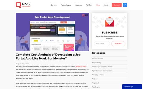 Complete Cost Analysis of Developing a Job Portal App Like ...