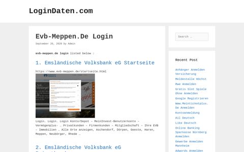 Evb-Meppen.De Login - LoginDaten.com