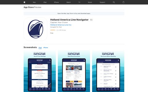 ‎Holland America Line Navigator on the App Store