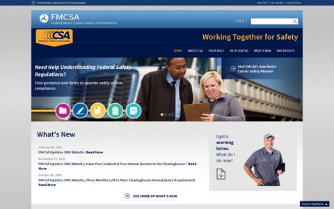 fmcsa/csa - Department of Transportation