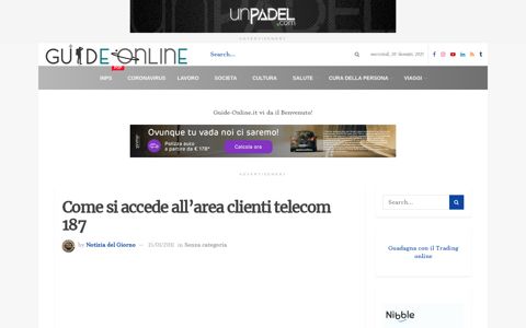 Come si accede all'area clienti telecom 187 • Guide-Online.it