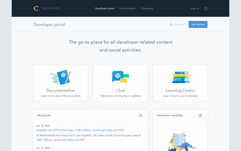 Developer portal | Contentful