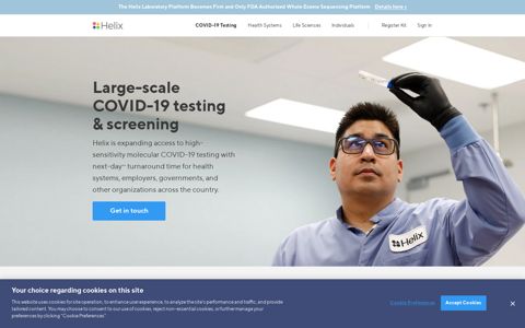 COVID Testing and Research - Helix