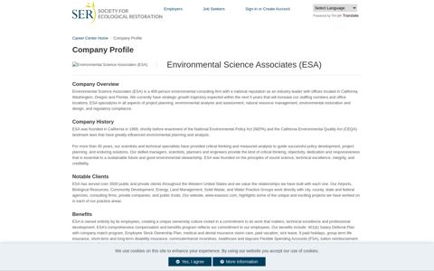 Environmental Science Associates (ESA) Employer Profile ...